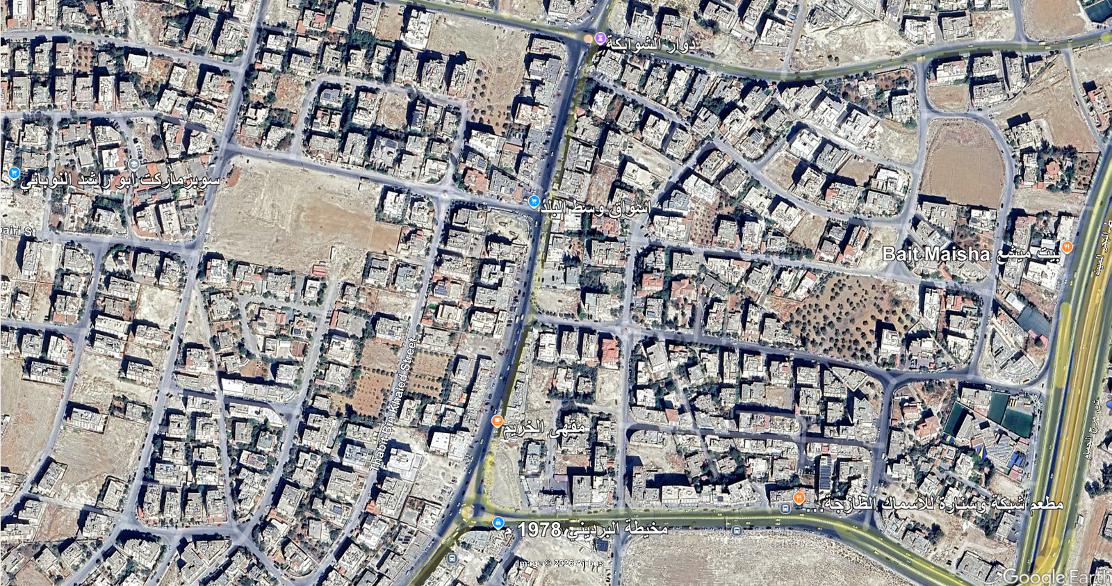 قطعة ارض 1 دونم 162 متر مرج الحمام شارع نالتشك مقابل قاعات جار القمر للافراح