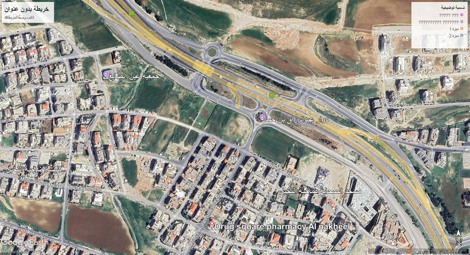 أرض 8 دونم في طريق المطار / مدخل خربة سكا / قرية النخيل