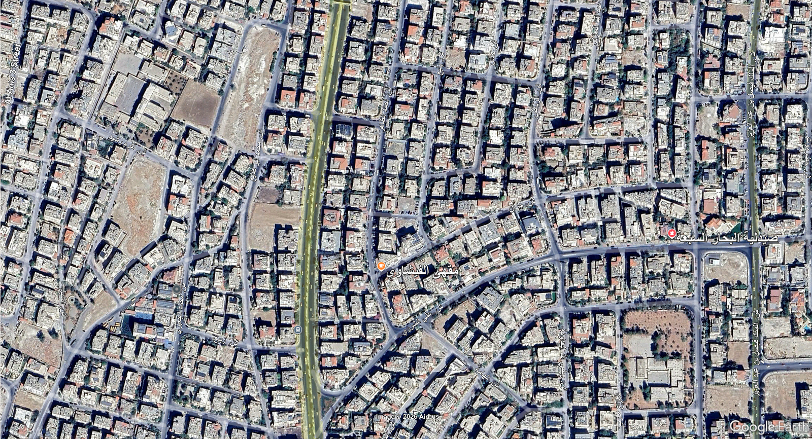 ارض تجاريه 618متر ام اذينة شارع علي الشرري / خلف مقهى الفيشاوي