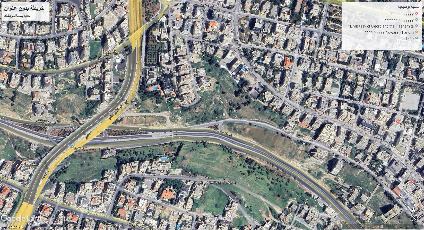 أرض 1 دونم 176 متر في شارع وادي عبدون على مدخل شارع الخالدي الخلفي تحت الجسر المعلق مباشره