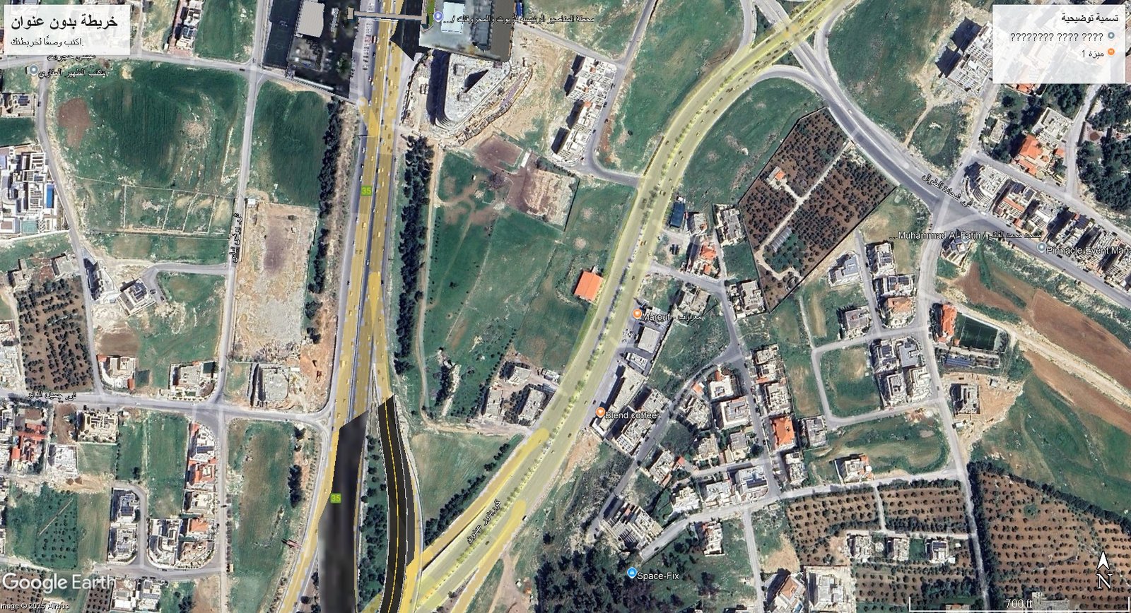 أرض تجاري 2 دونم في كردور عبدون مقابل كازية توتال بعد الاشارة بإتجاة طريق المطار