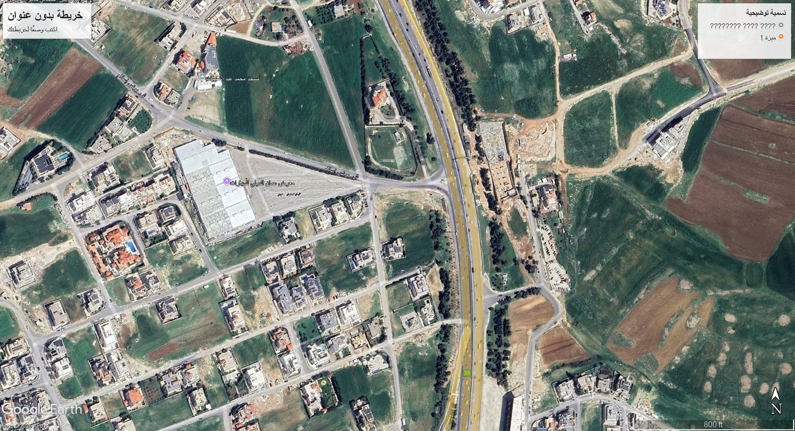 أرض تجارية 3 دونم و 757 م في طريق المطار مدخل الظهير قبل وزارة الخارجية