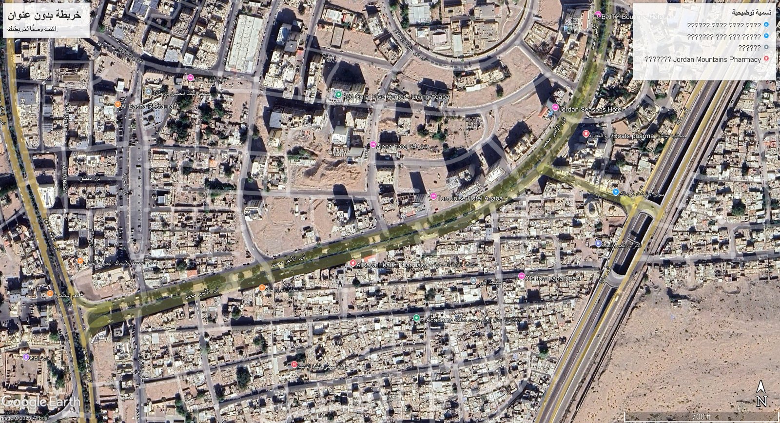 أرض سكنية 515 متر في العقبة الرابعة شارع المنارة شارع الامير محمد