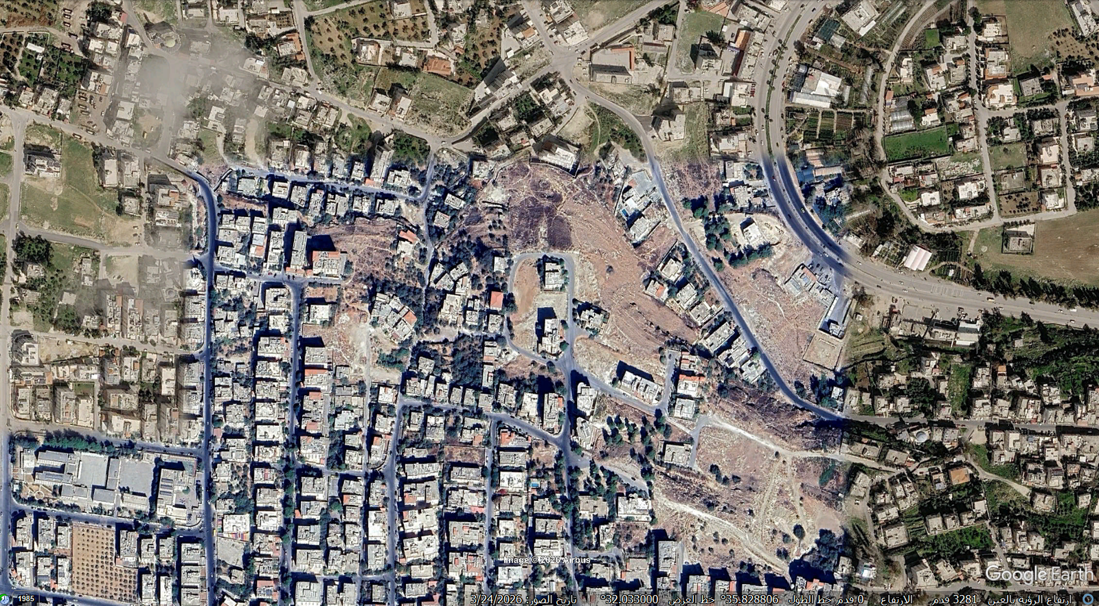 قطعة ارض 780 متر طريق جرش عبن ام جوزة